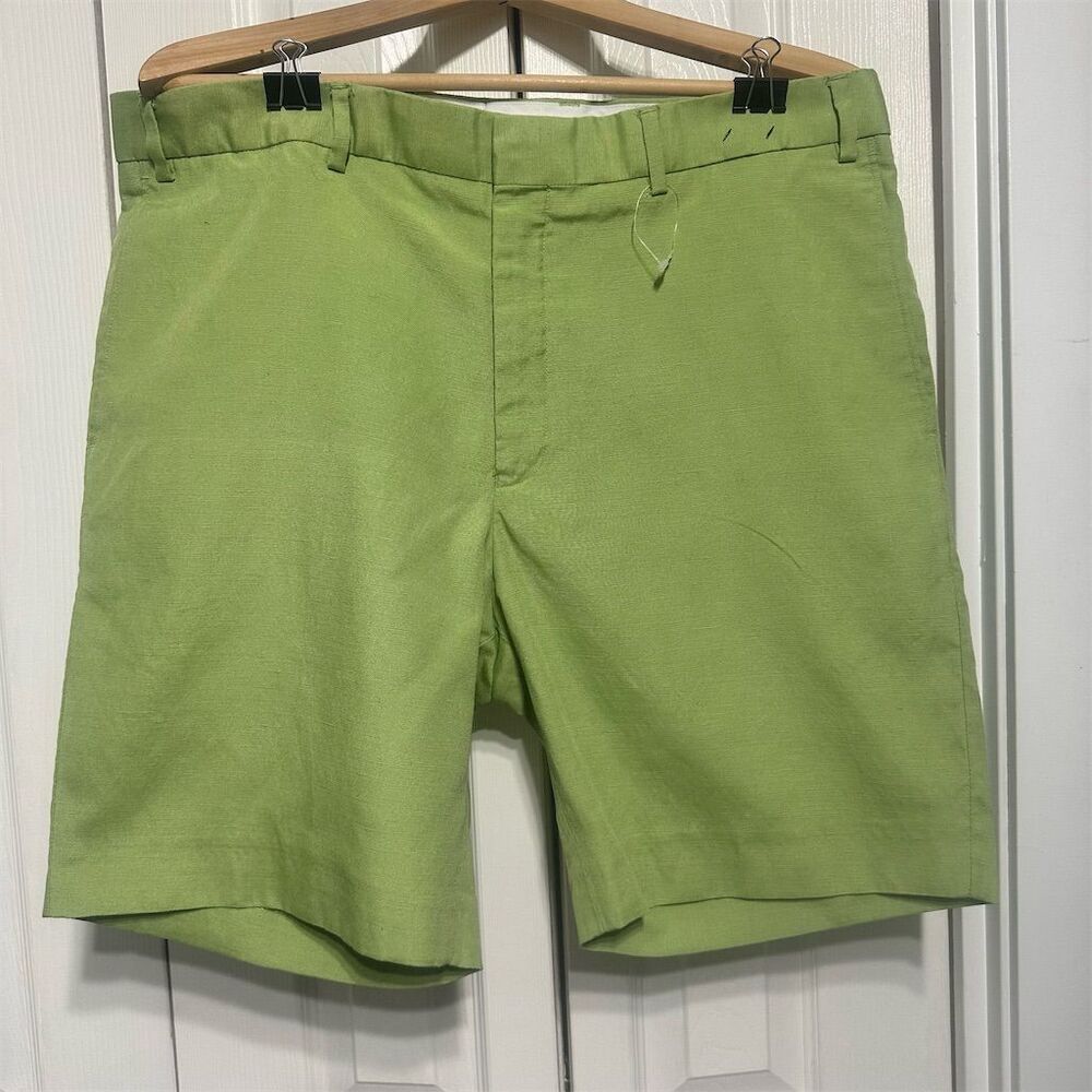 Islander Linen Exclusively for English Sports Men's Green Shorts Size 38 Regular